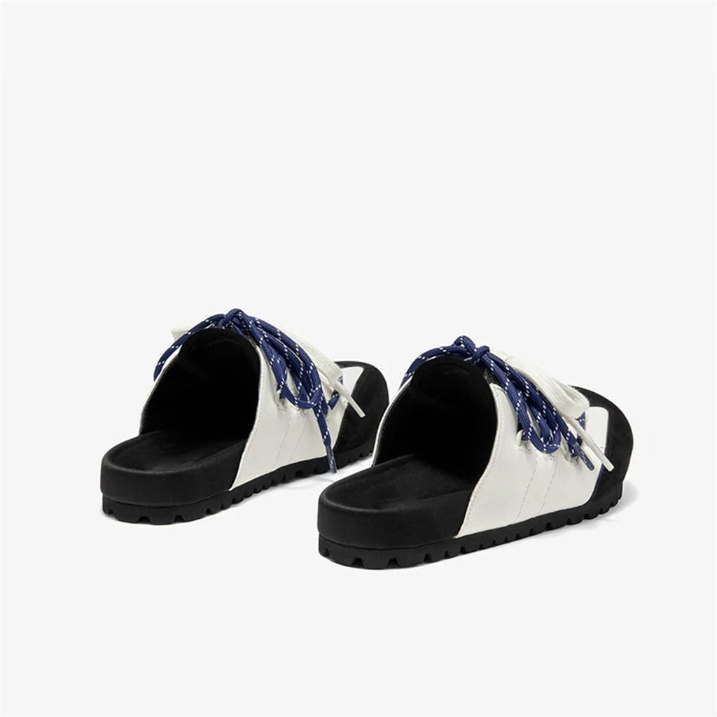 Women’S Leisure Style Slip-On Round Toe Suede Tied Patchwork Low Heel Mules for Daily Shopping and Walking