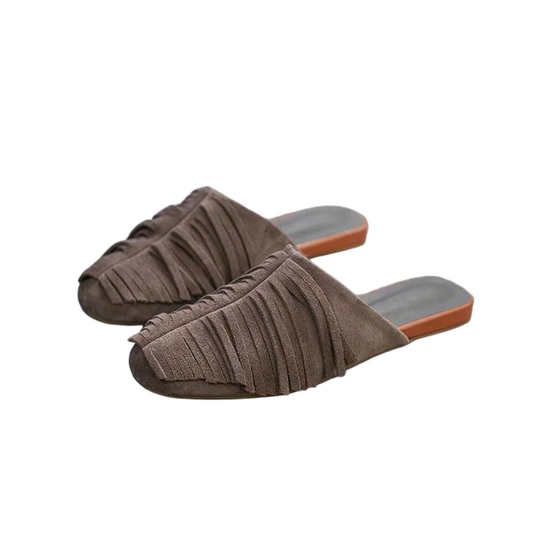 Women's Ethnic-Inspired Slip-On Flats with Retro Style