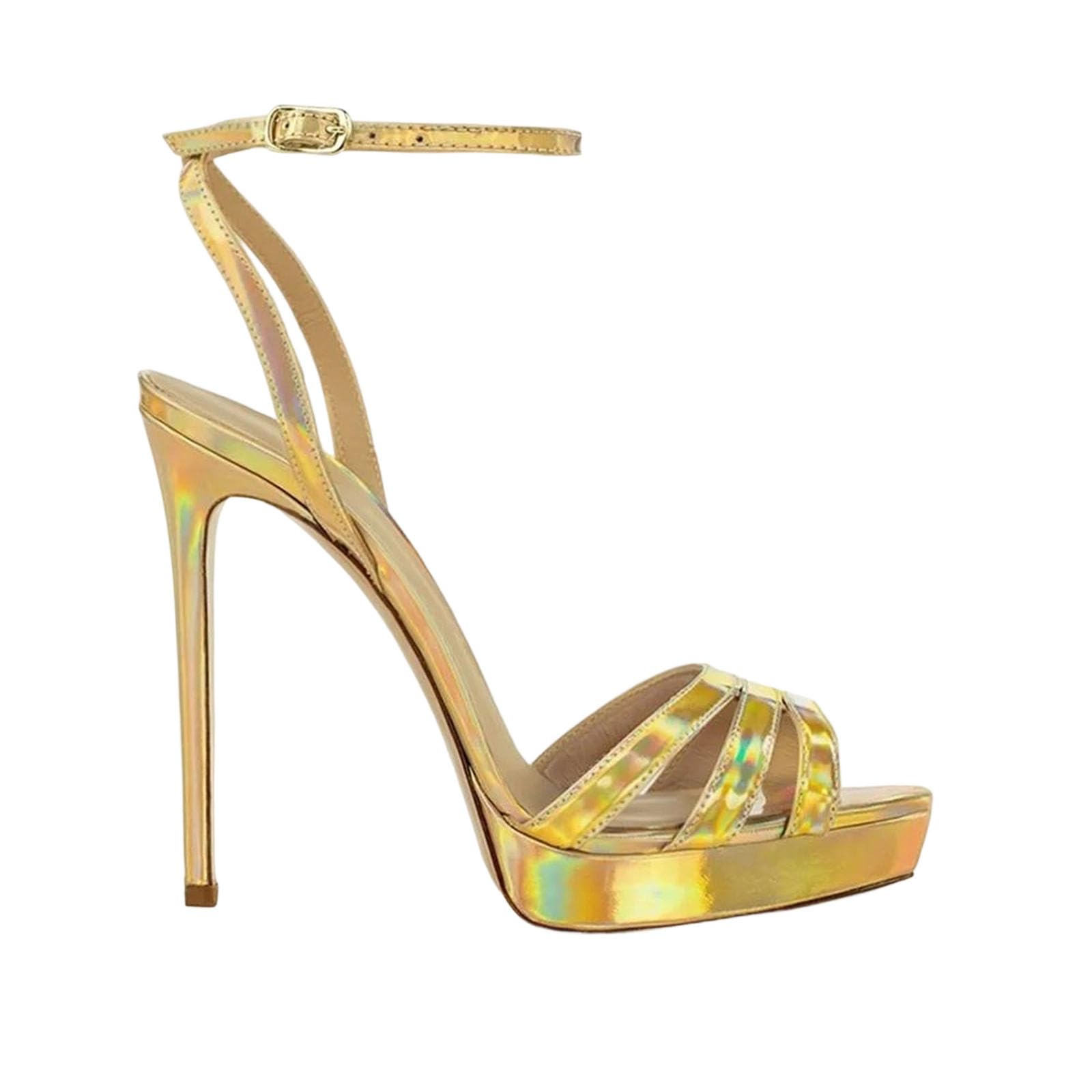 Women's Patent Leather Platform Stiletto Sandals