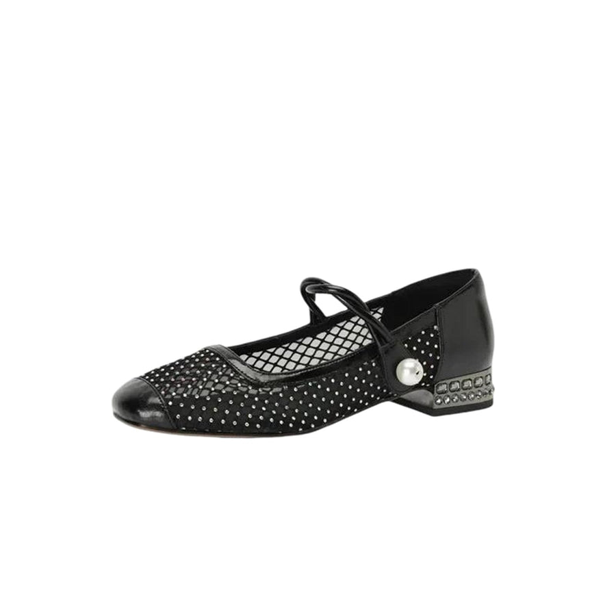 Women's Square-Toe Sparkly Low-Heel Dress Flats