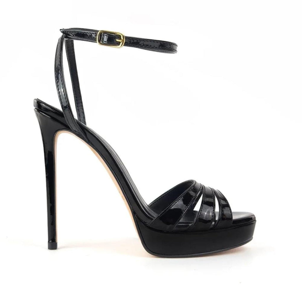 Women's Patent Leather Platform Stiletto Sandals