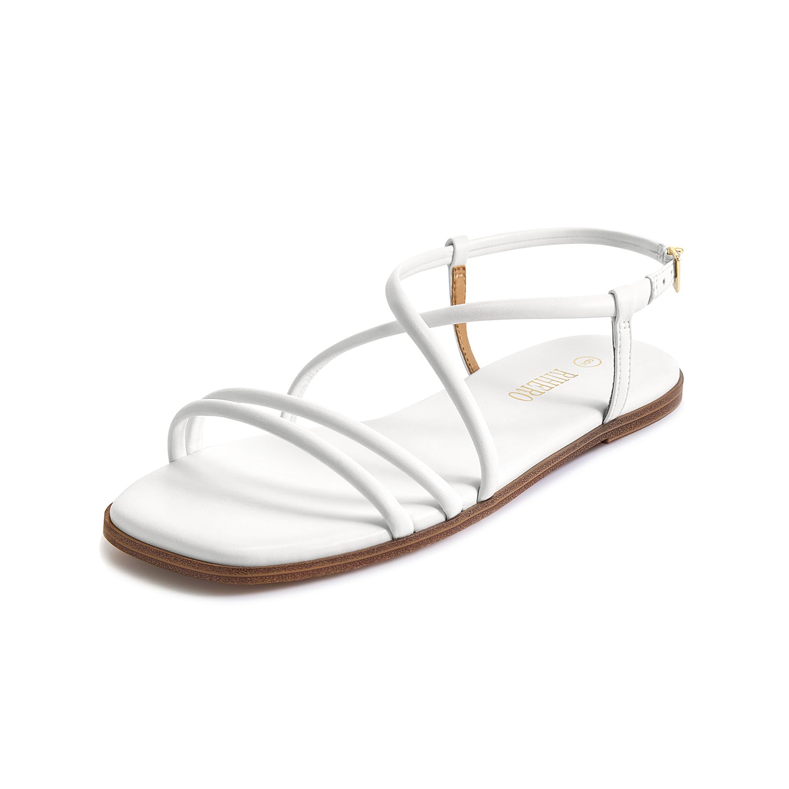 Rihero Women's Lace-Up Strappy Flat Summer Sandals