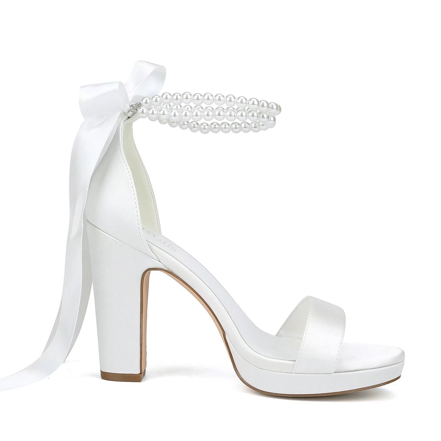Dilhik Women's Pearl Platform-Heel Bridal Sandals