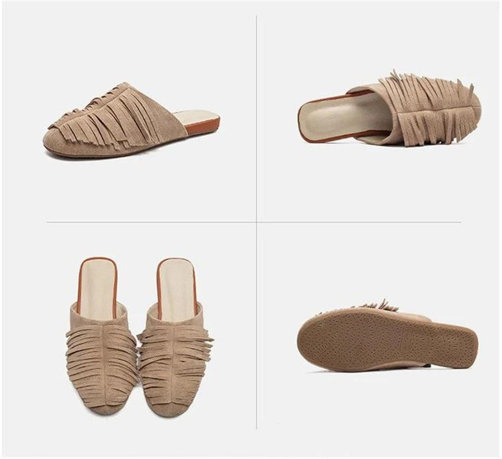 Women's Ethnic-Inspired Slip-On Flats with Retro Style
