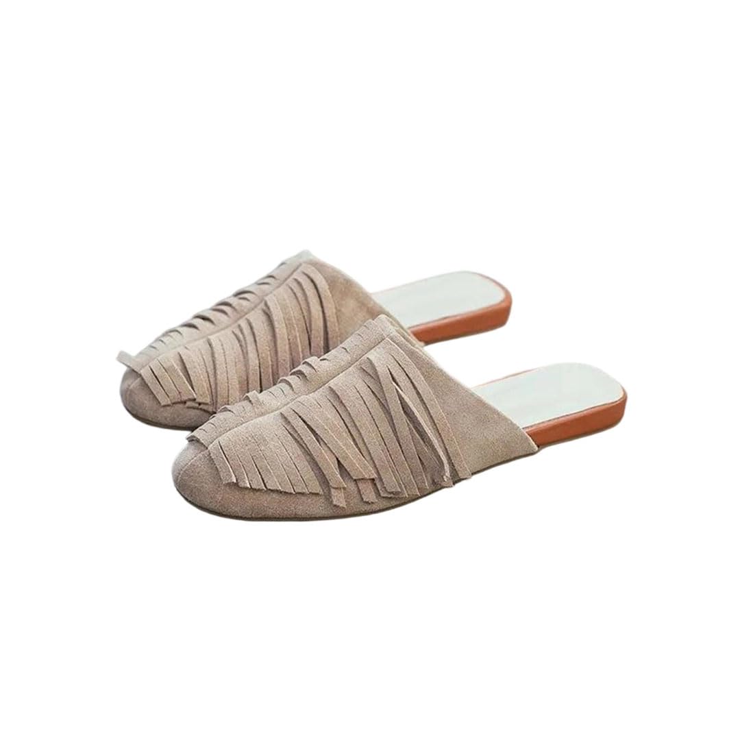 Women's Ethnic-Inspired Slip-On Flats with Retro Style