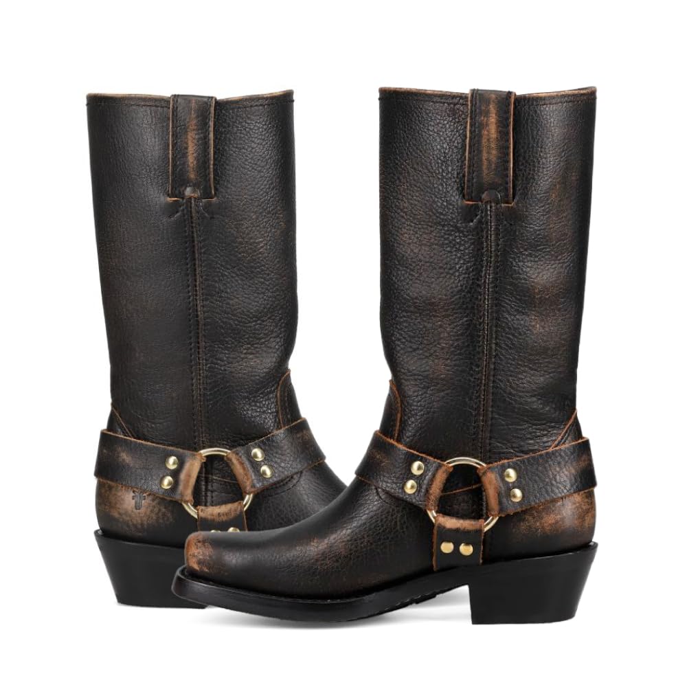 Frye Women's Harness 12R Italian Leather Motorcycle Boots