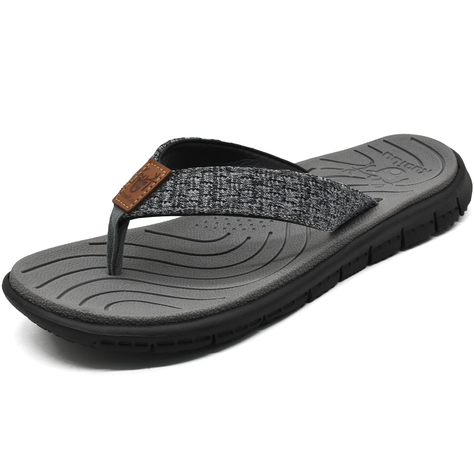 KuaiLu Womens Casual Flip Flops with Comfortable Arch Support Yoga Mat Summer Beach Walking Thong Cushion Sandals Lightweight Flats Non-Slip Shoes Indoor Outdoor