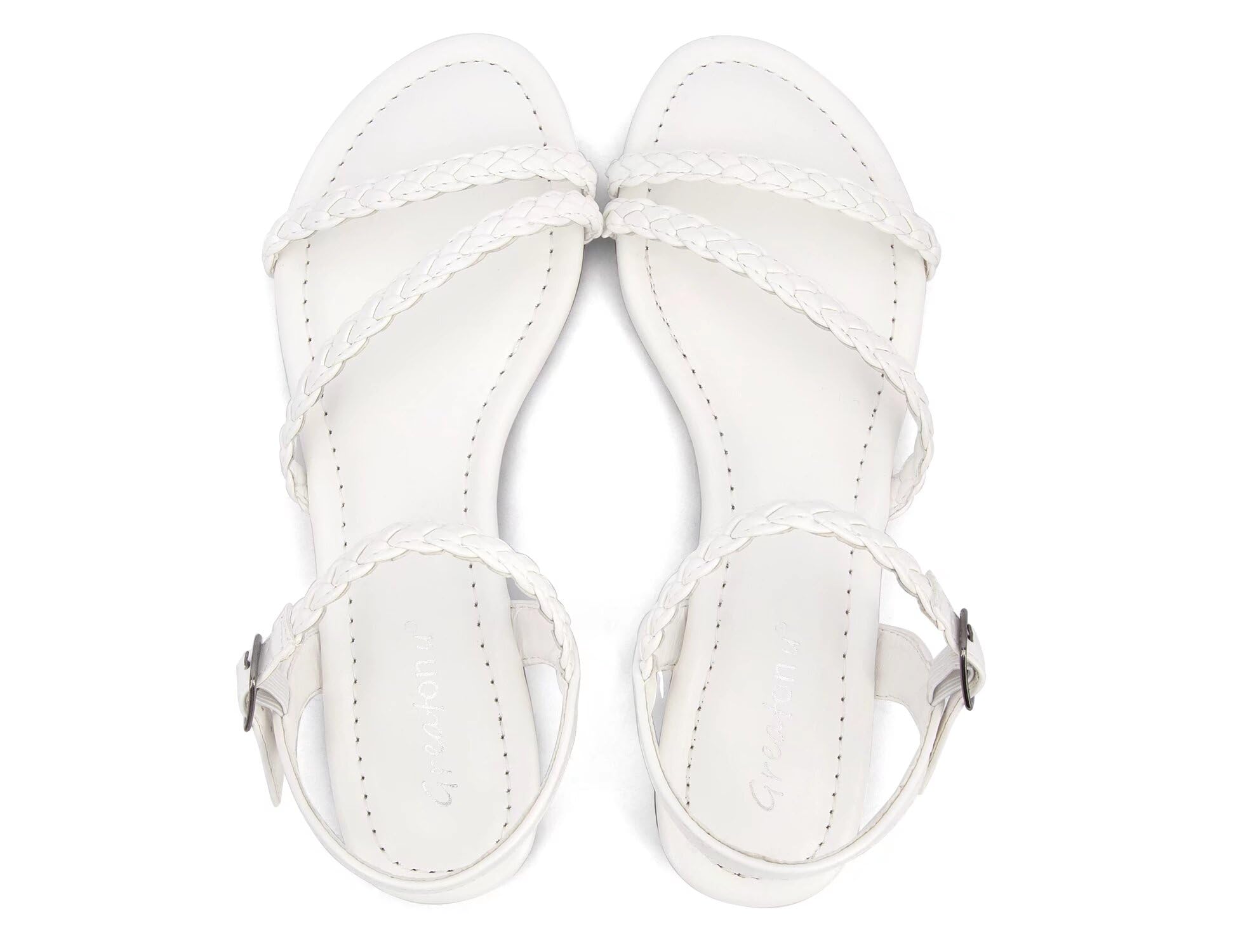 Greatonu Women’s Flat Sandals Slip On Summer Gladiator Open Toe Braided Slingback Shoes