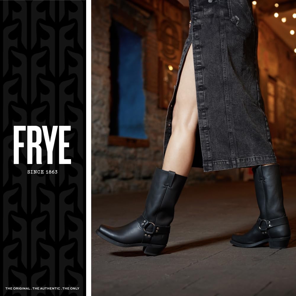 Frye Women's Harness 12R Italian Leather Motorcycle Boots