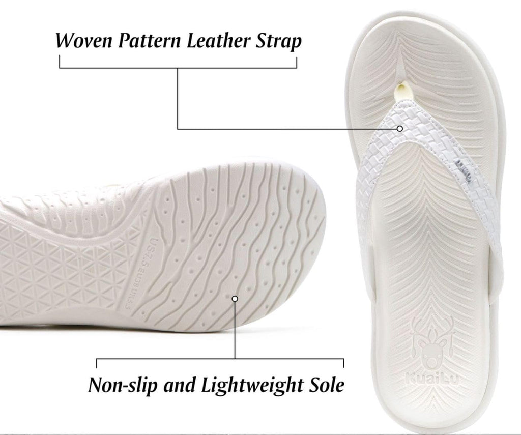 KuaiLu Womens Flip Flops Ladies Yoga Mat Comfortable Walking Thong Sandals With Plantar Fasciitis Arch Support Slip On Indoor Outdoor For Summer