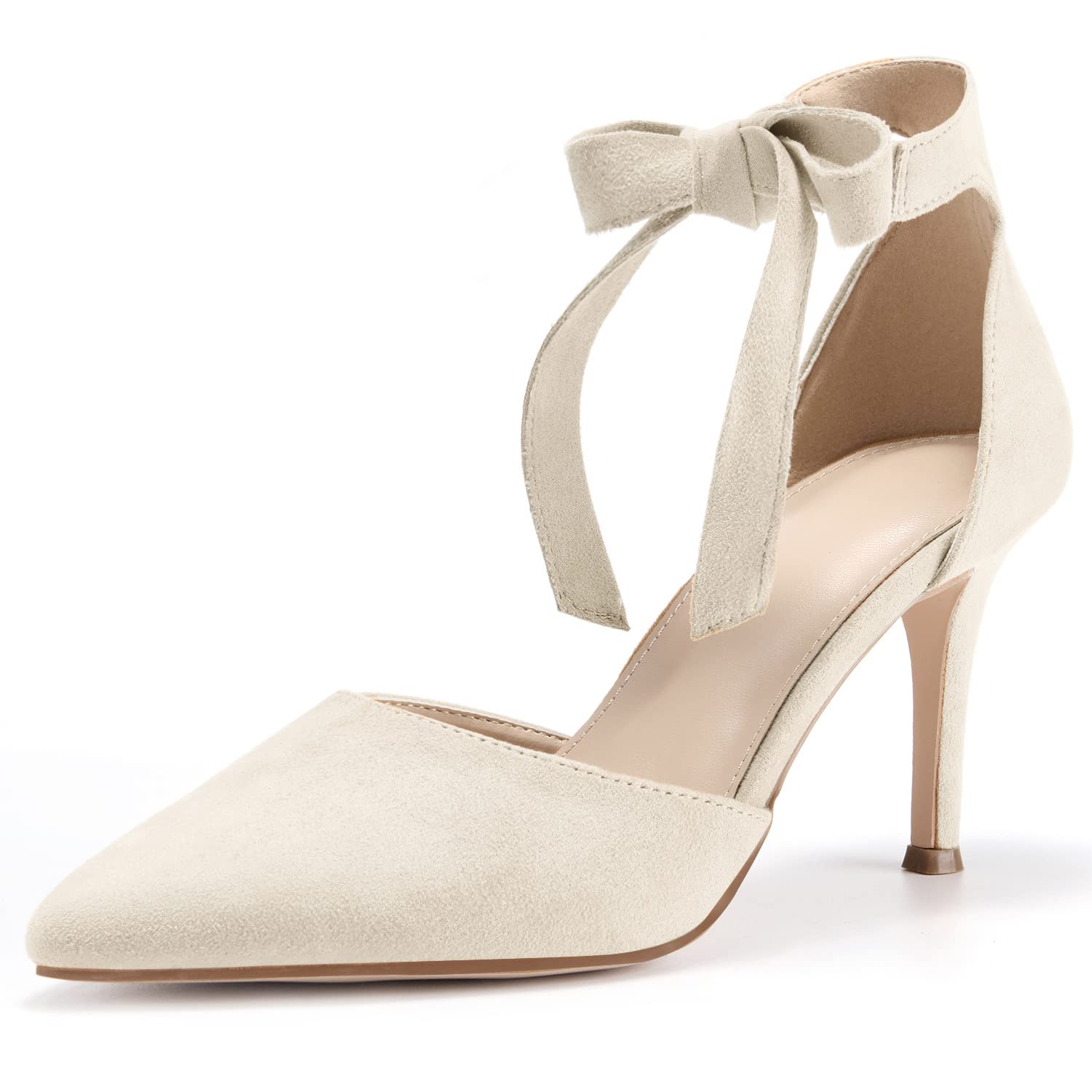 Women's Pointed-Toe High-Heel Pumps with Ankle Ties