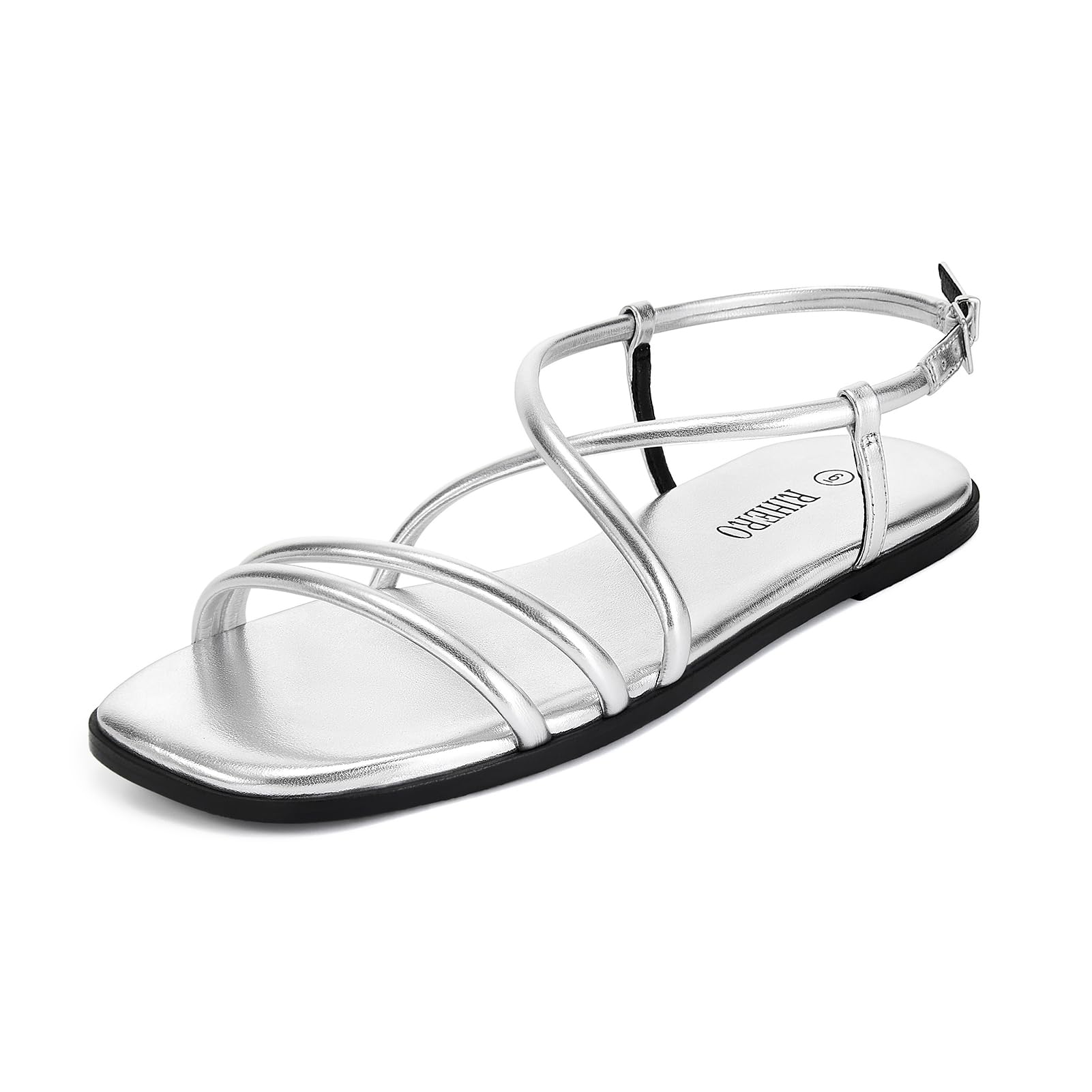 Rihero Women's Lace-Up Strappy Flat Summer Sandals