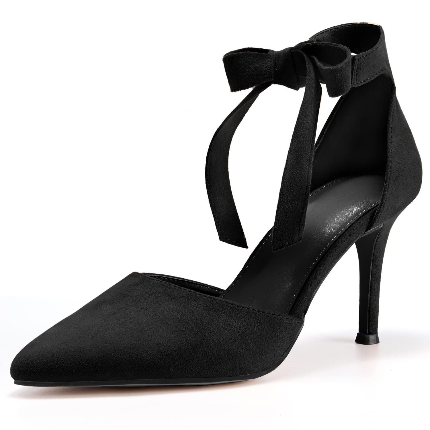 Women's Pointed-Toe High-Heel Pumps with Ankle Ties
