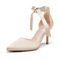 Women's Pointed-Toe High-Heel Pumps with Ankle Ties