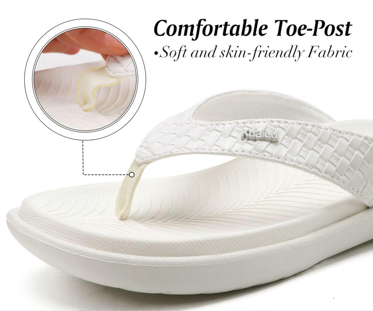 KuaiLu Womens Flip Flops Ladies Yoga Mat Comfortable Walking Thong Sandals With Plantar Fasciitis Arch Support Slip On Indoor Outdoor For Summer