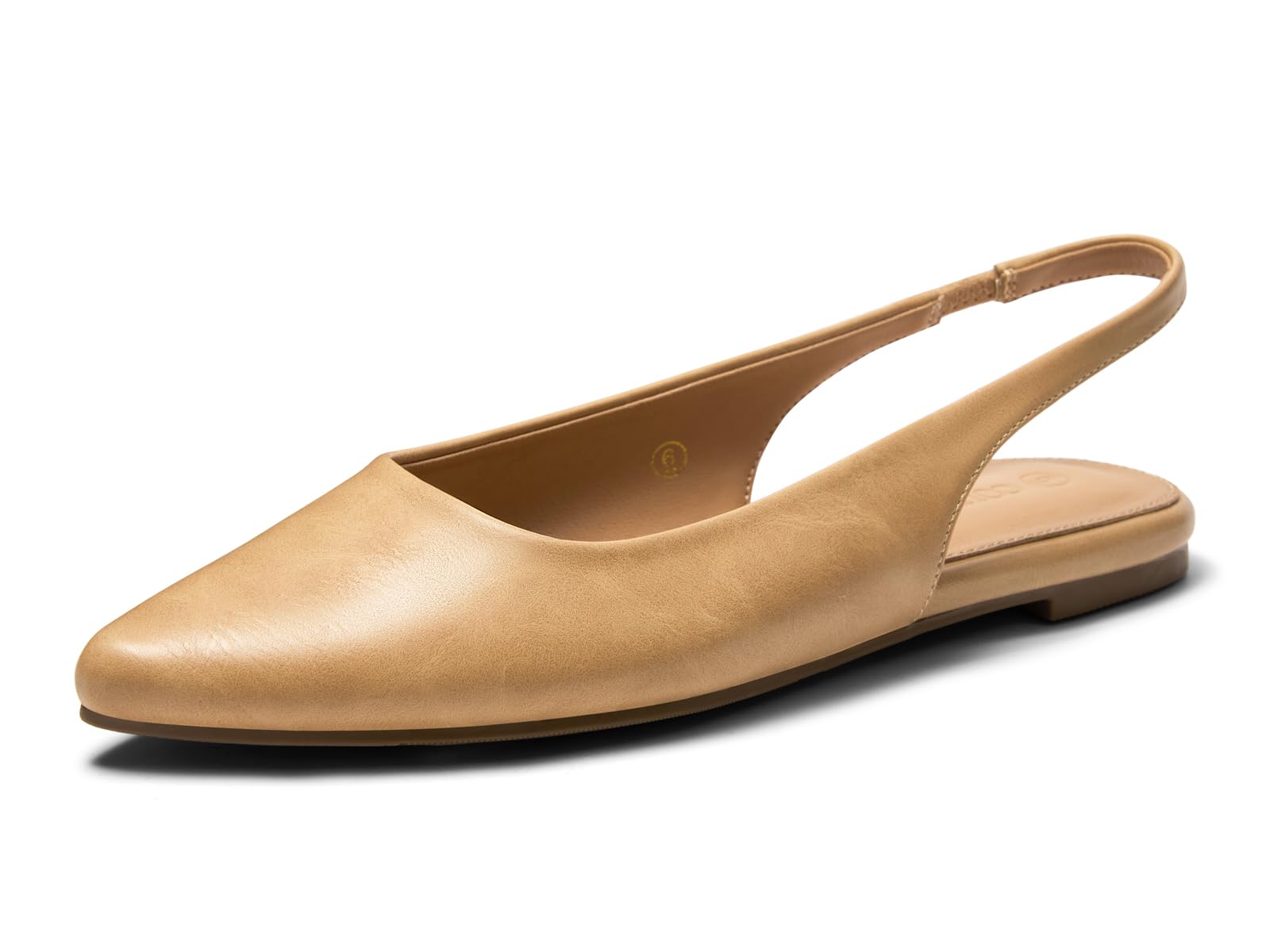 Coutgo Womens Slingback Flats Pointed Closed Toe Ballet Flats Comfortable Slip On Work Dress Shoes