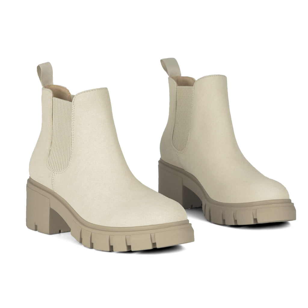 Athlefit Women's Chelsea Ankle Boots with Chunky Lug Sole