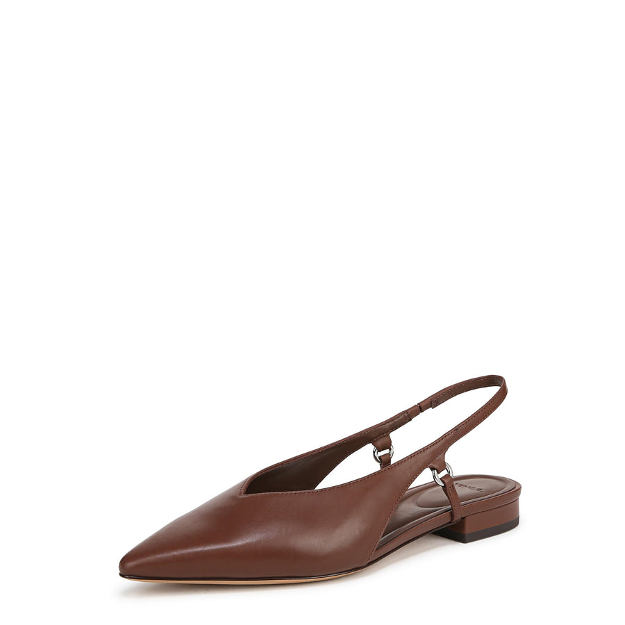 Vince Women's Ines Leather Pointed-Toe Slingback Flats
