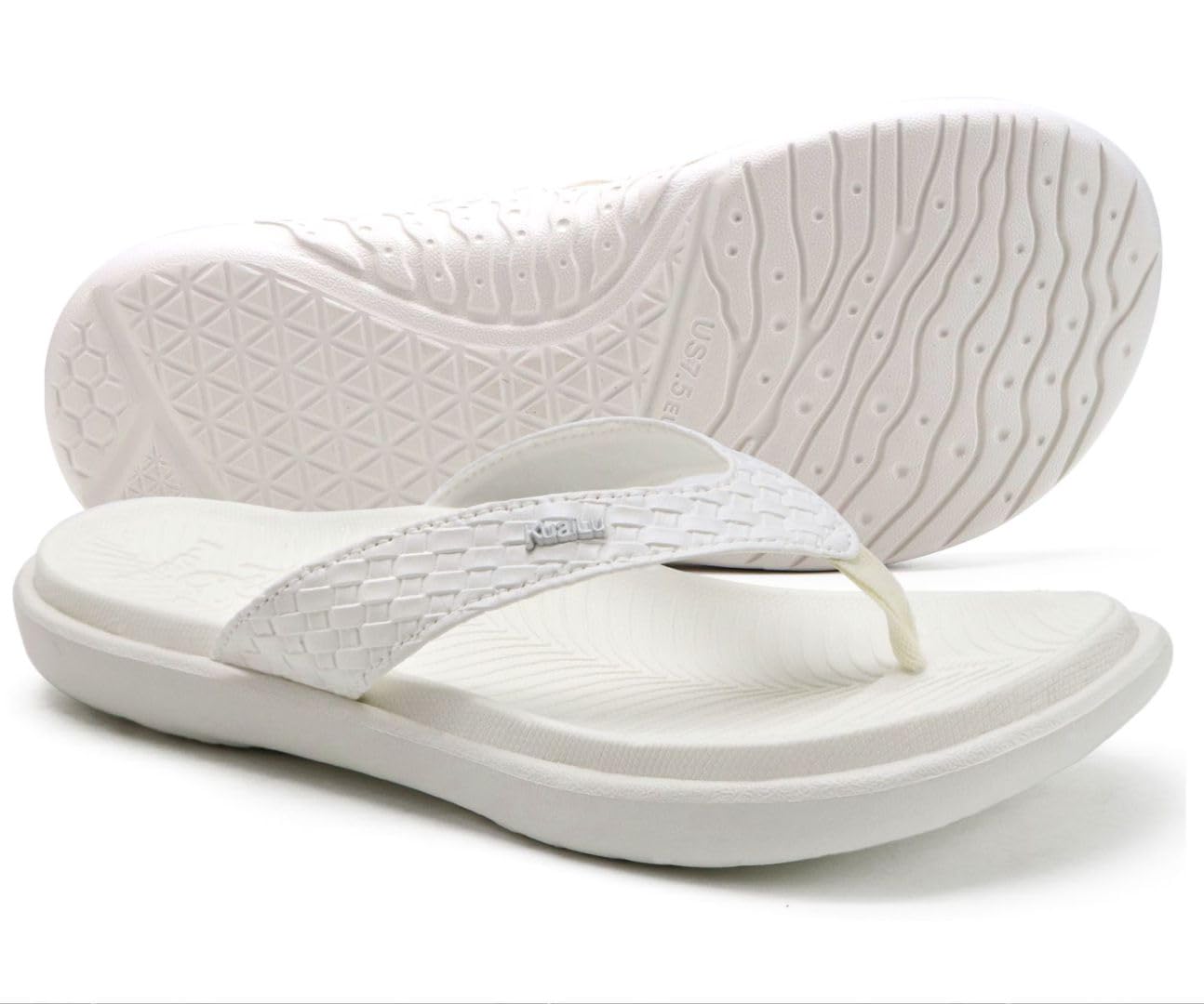 KuaiLu Womens Flip Flops Ladies Yoga Mat Comfortable Walking Thong Sandals With Plantar Fasciitis Arch Support Slip On Indoor Outdoor For Summer
