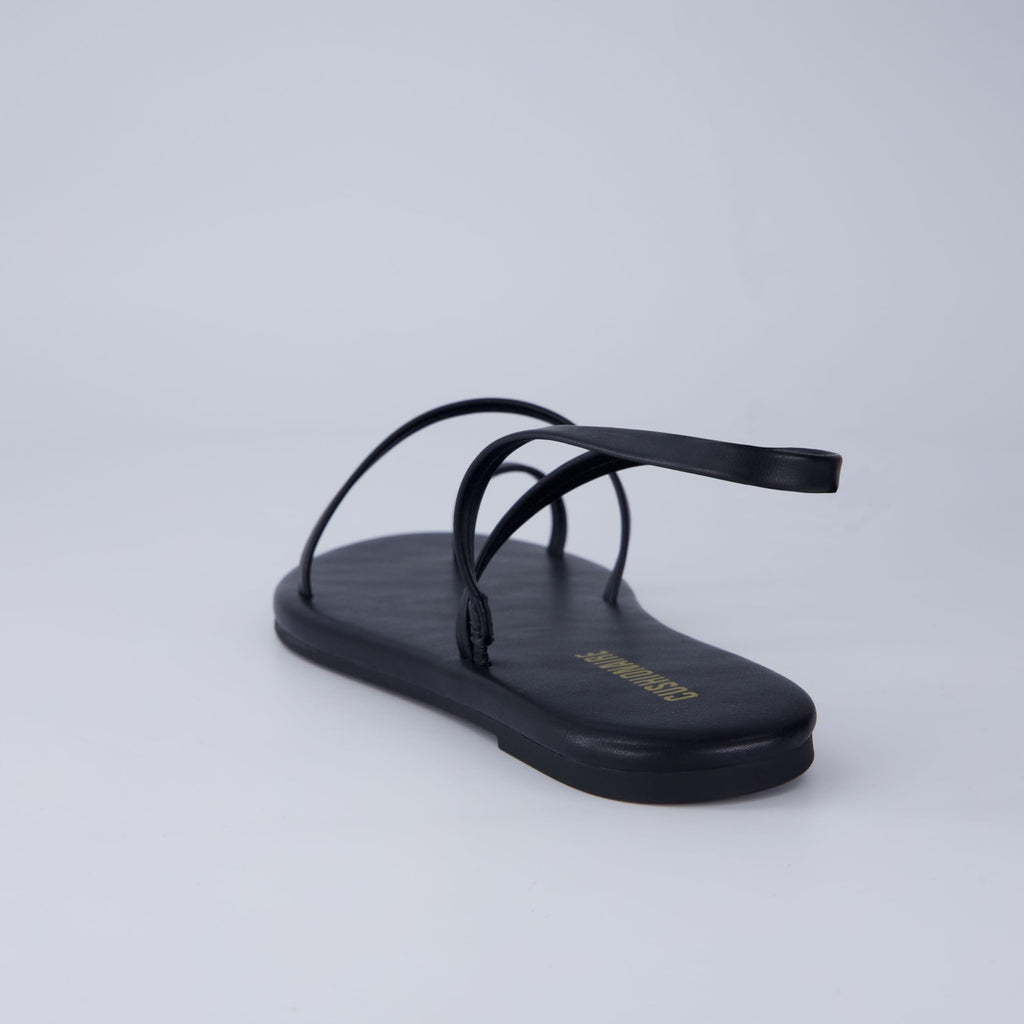 CUSHIONAIRE CHAI Flat Strappy Sandals for Women, Comfortable Dressy Summer Slip-On Sandal with Memory Foam