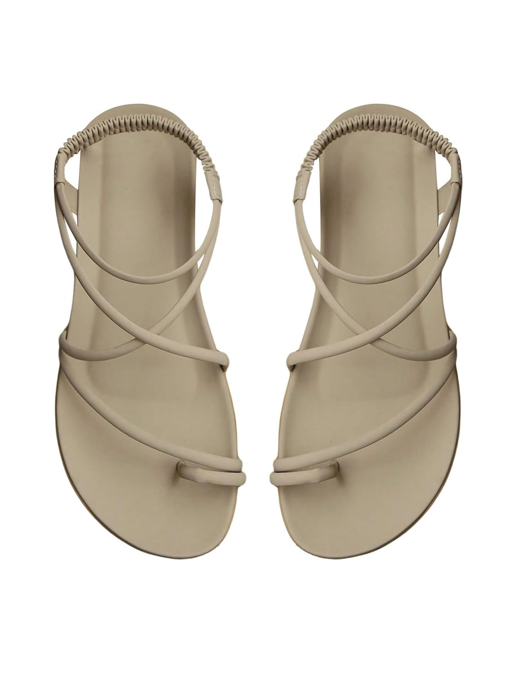 GORGLITTER Women's Strappy Flat Sandals Dressy Open Toe Ankle Strap Summer Beach Thong Slides Vacation Shoes