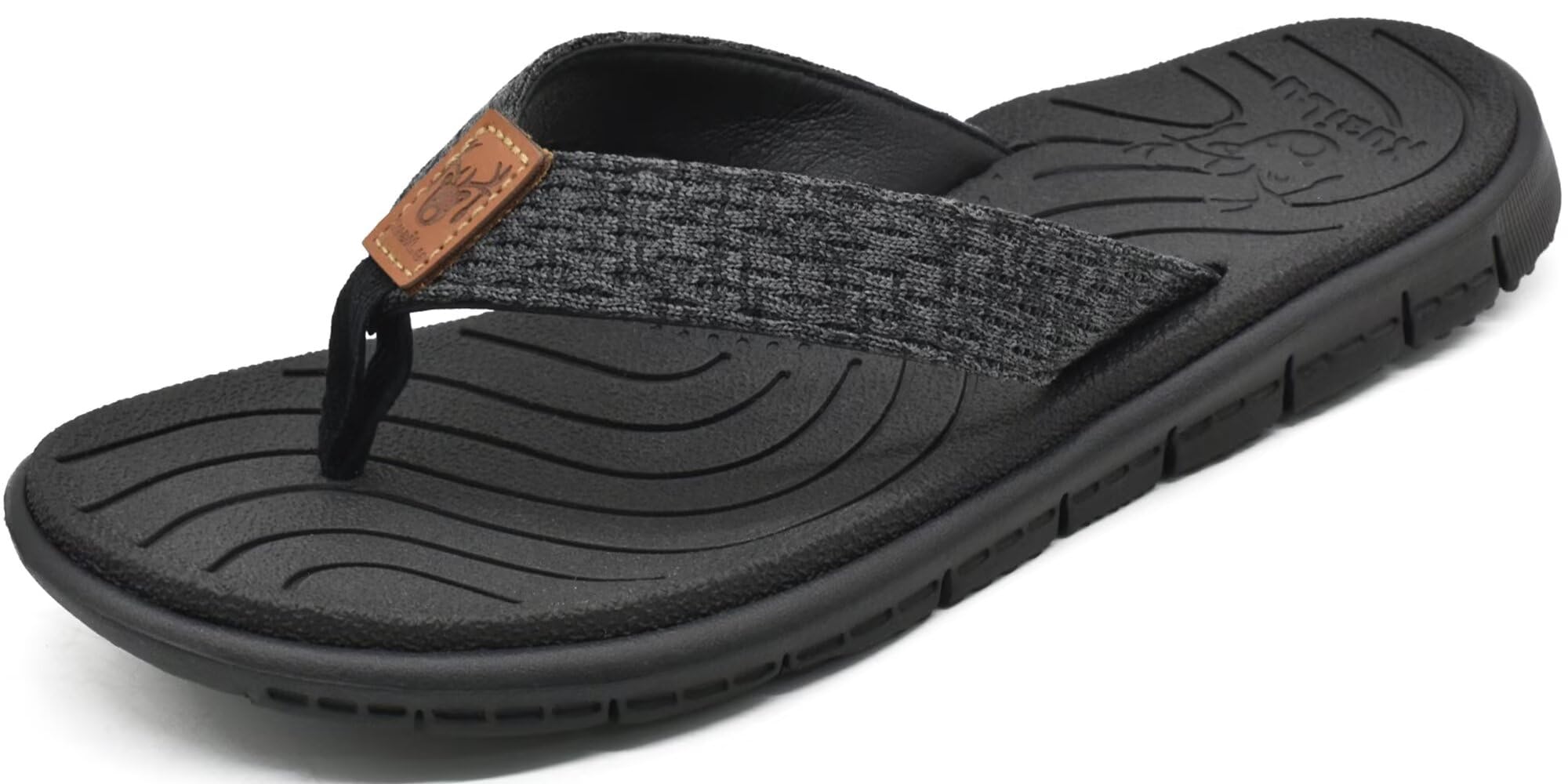 KuaiLu Womens Casual Flip Flops with Comfortable Arch Support Yoga Mat Summer Beach Walking Thong Cushion Sandals Lightweight Flats Non-Slip Shoes Indoor Outdoor
