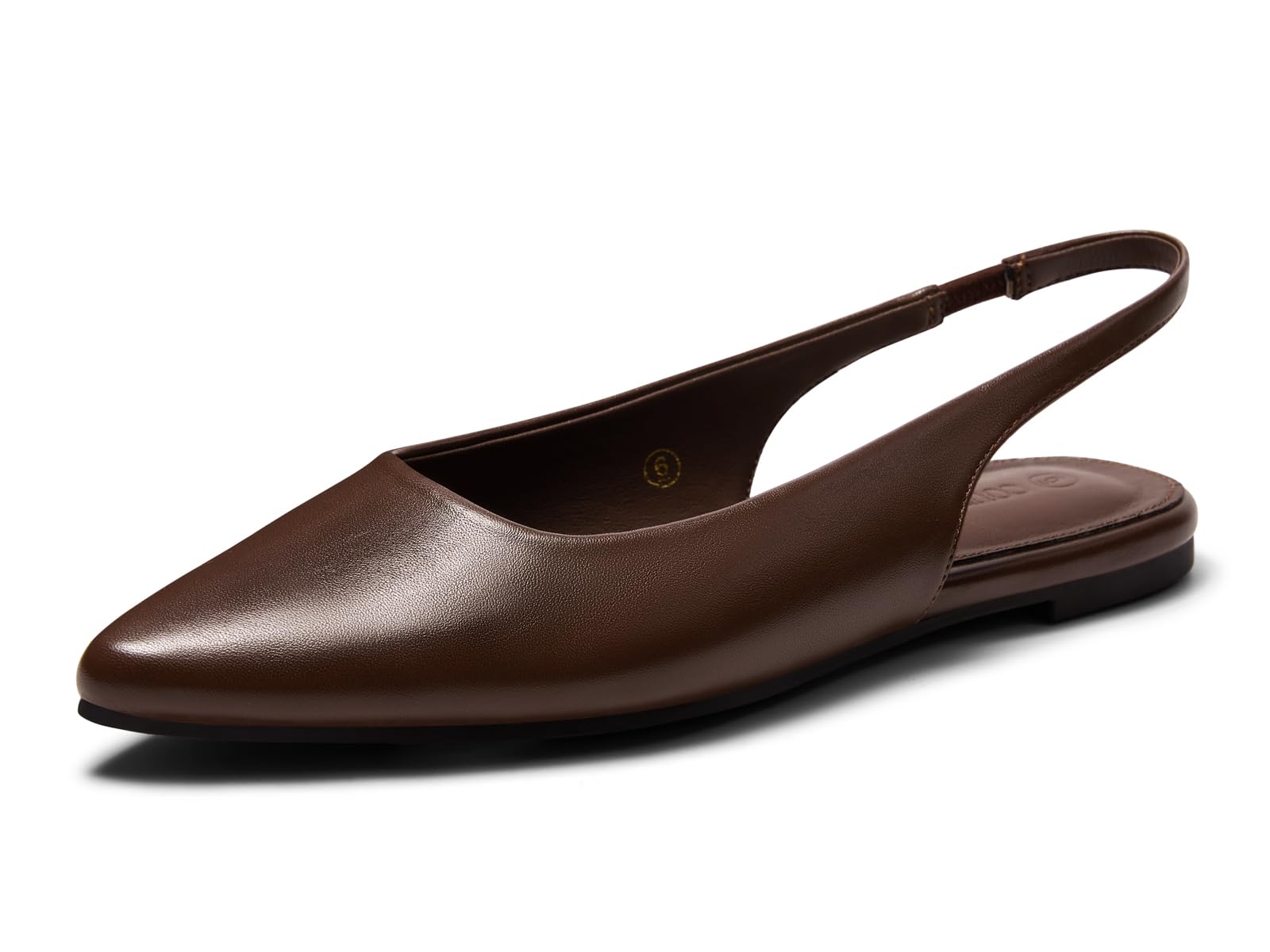 Coutgo Womens Slingback Flats Pointed Closed Toe Ballet Flats Comfortable Slip On Work Dress Shoes