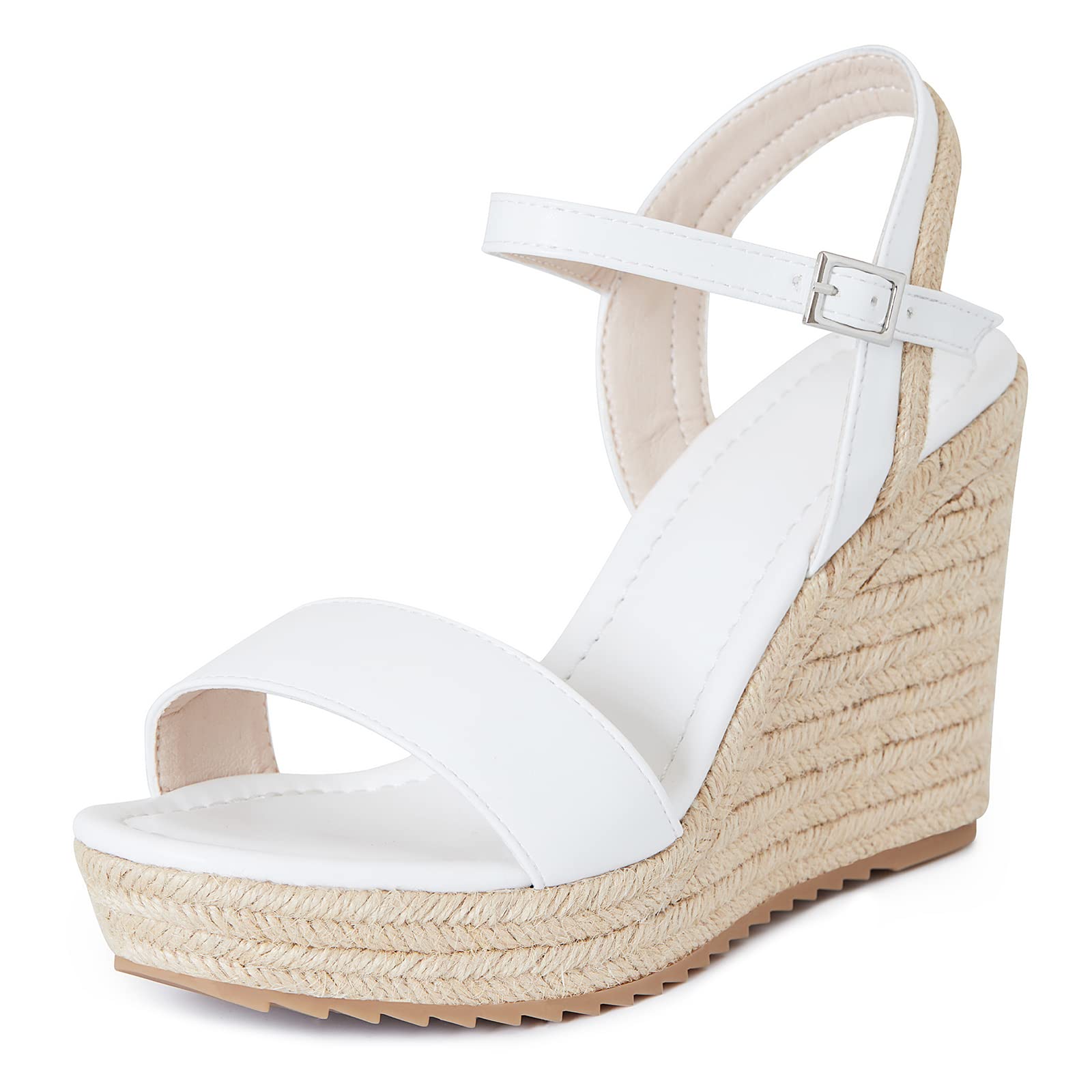 Mikarka Women's Ankle-Strap Espadrille Wedge Sandals