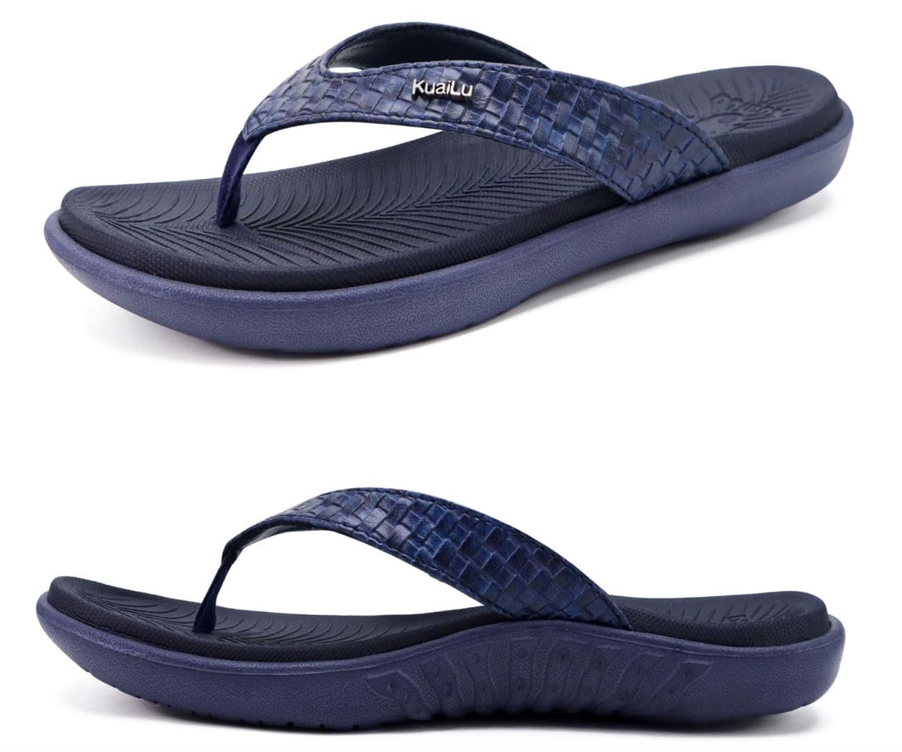 KuaiLu Womens Flip Flops Ladies Yoga Mat Comfortable Walking Thong Sandals With Plantar Fasciitis Arch Support Slip On Indoor Outdoor For Summer