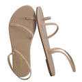 CUSHIONAIRE CHAI Flat Strappy Sandals for Women, Comfortable Dressy Summer Slip-On Sandal with Memory Foam