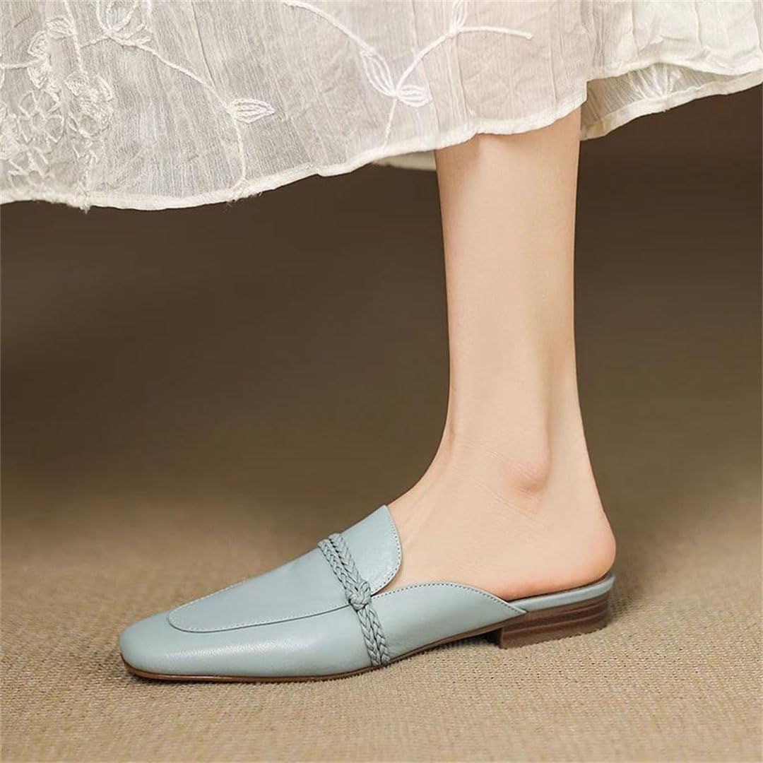 Women's Square-Toe Dress Mules with Modern Slide Design