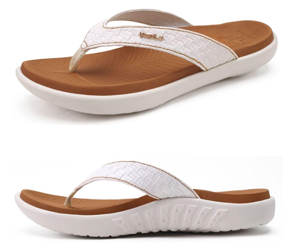 KuaiLu Womens Flip Flops Ladies Yoga Mat Comfortable Walking Thong Sandals With Plantar Fasciitis Arch Support Slip On Indoor Outdoor For Summer