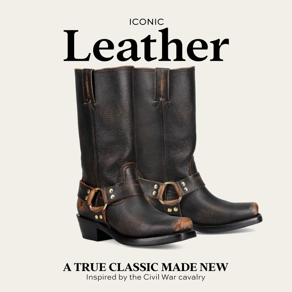 Frye Women's Harness 12R Italian Leather Motorcycle Boots