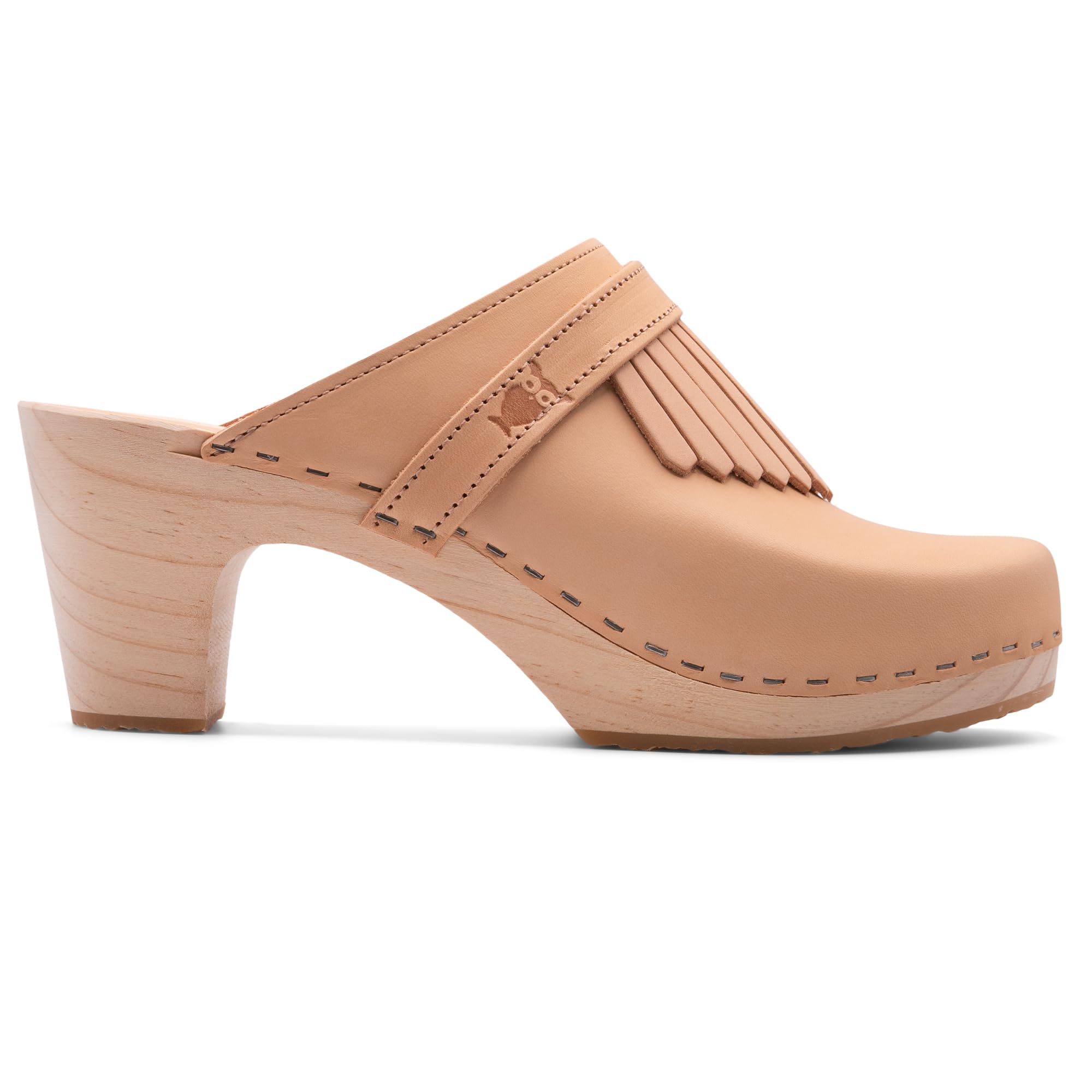Sandgrens Women's Handmade Swedish High-Rise Mule Clogs