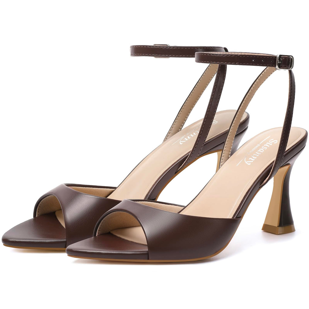 Susanny Women's Pointed-Toe Strappy Block-Heel Sandals