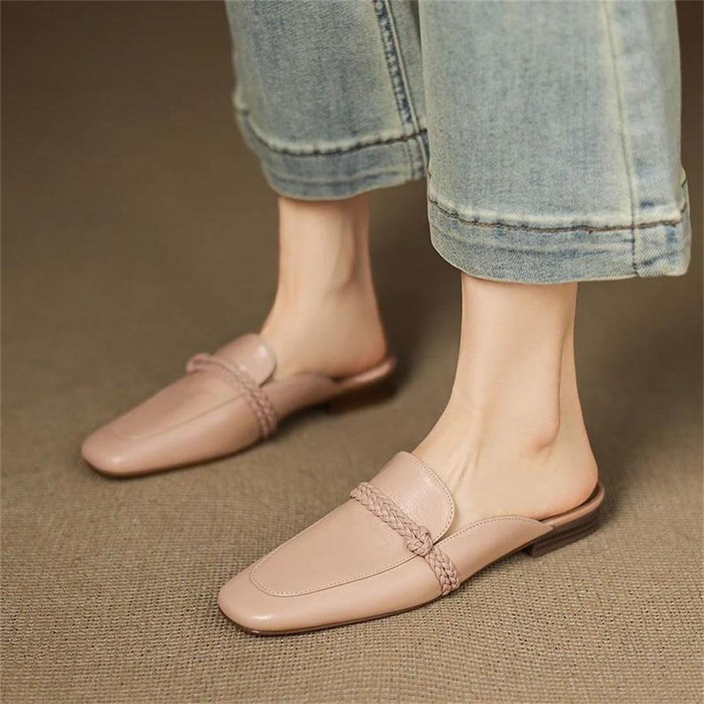 Women's Square-Toe Dress Mules with Modern Slide Design
