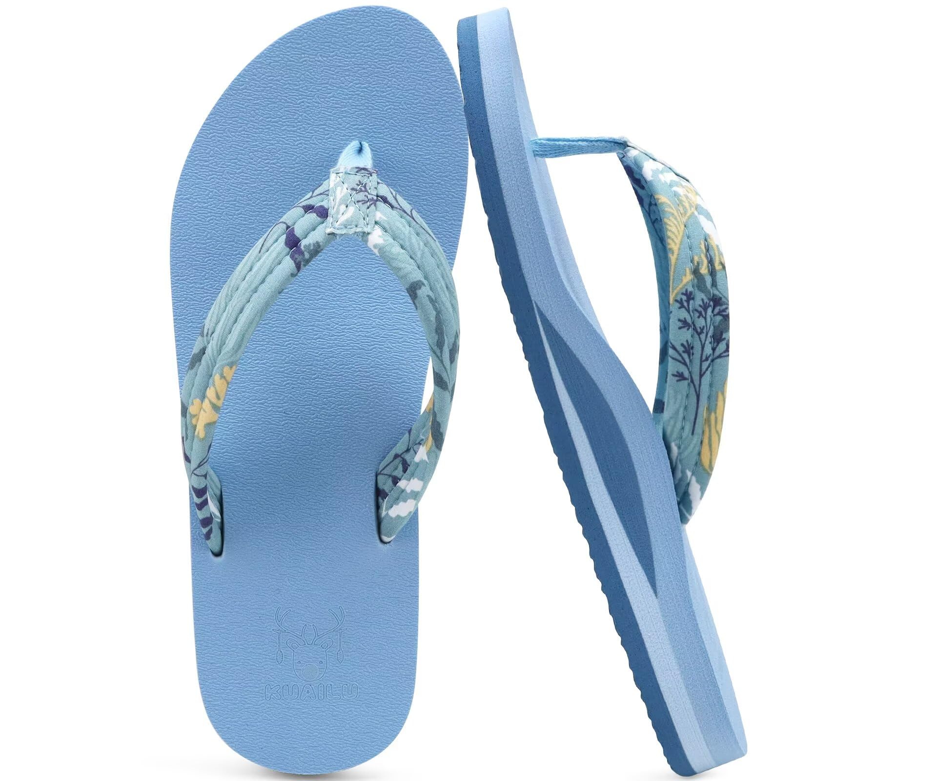 KuaiLu Women's Lightweight Arch-Support Thong Sandals