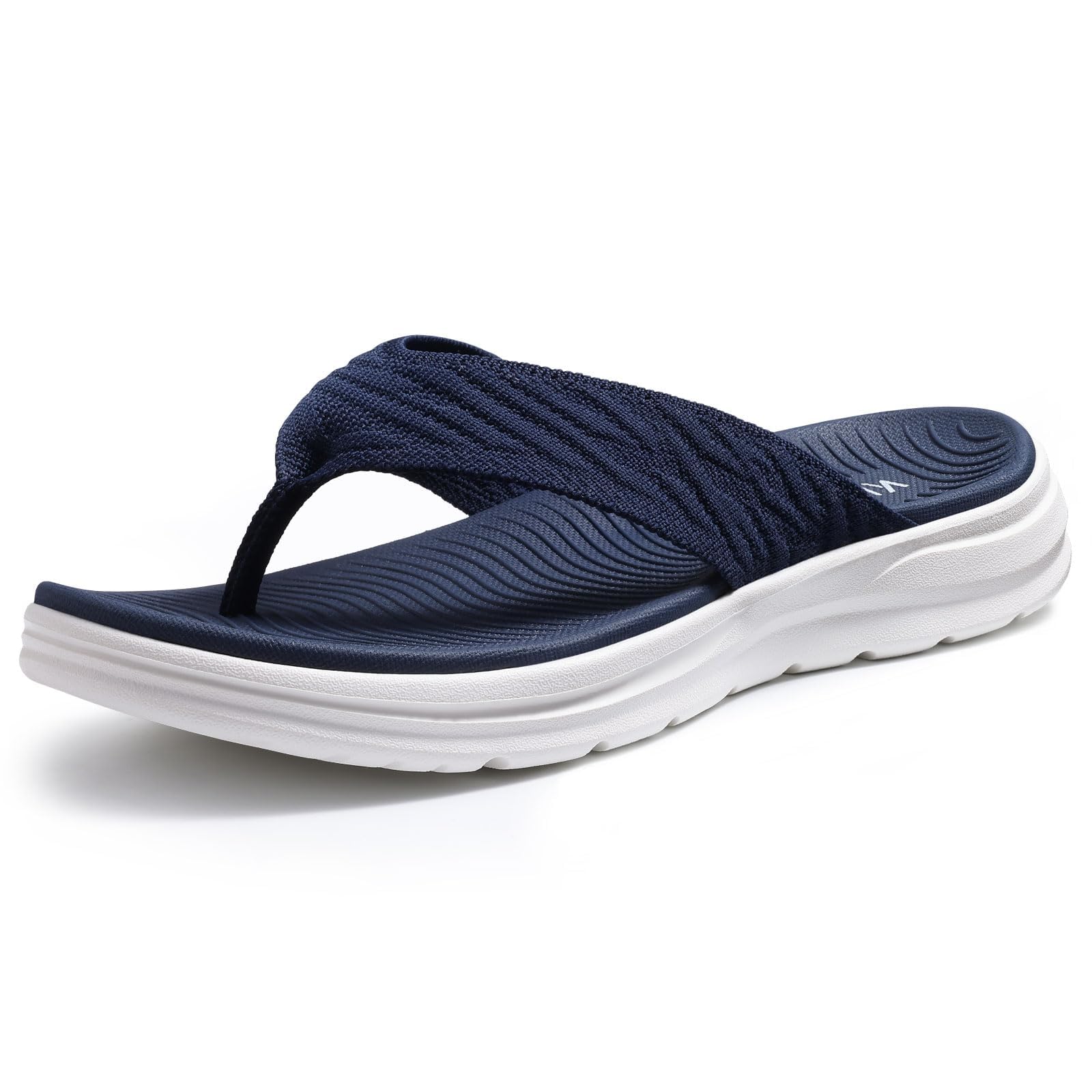 KIDMI Women's Arch Support Flip Flops with Soft Cushion Comfortable Summer Beach Slip On Walking Thong Sandals