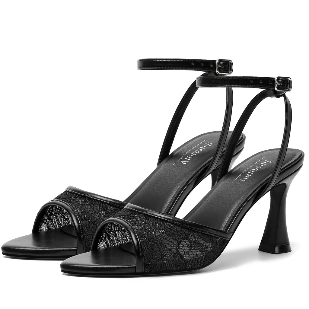 Susanny Women's Pointed-Toe Strappy Block-Heel Sandals