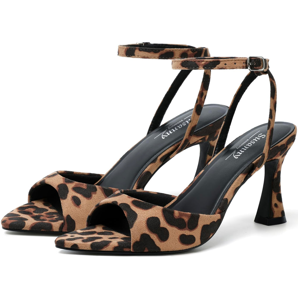 Susanny Women's Pointed-Toe Strappy Block-Heel Sandals