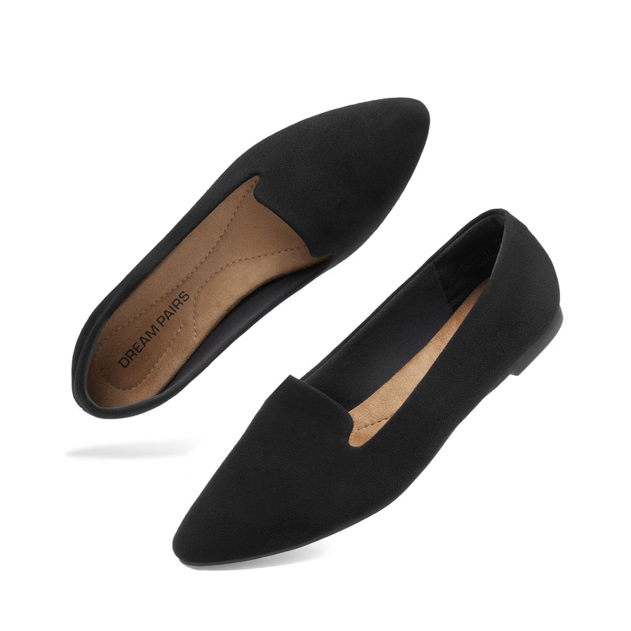 DREAM PAIRS Women's Pointed-Toe Slip-On Dress Flats