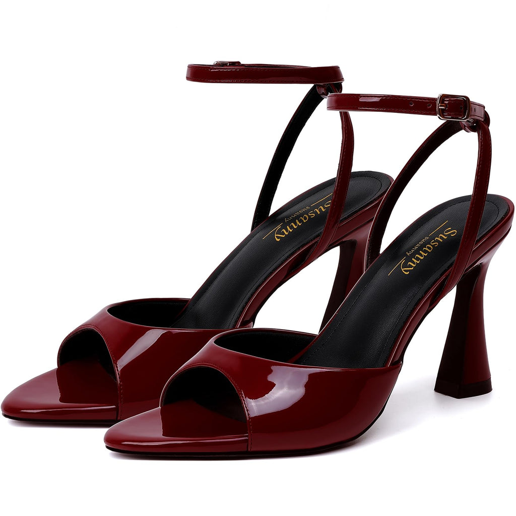 Susanny Women's Pointed-Toe Strappy Block-Heel Sandals