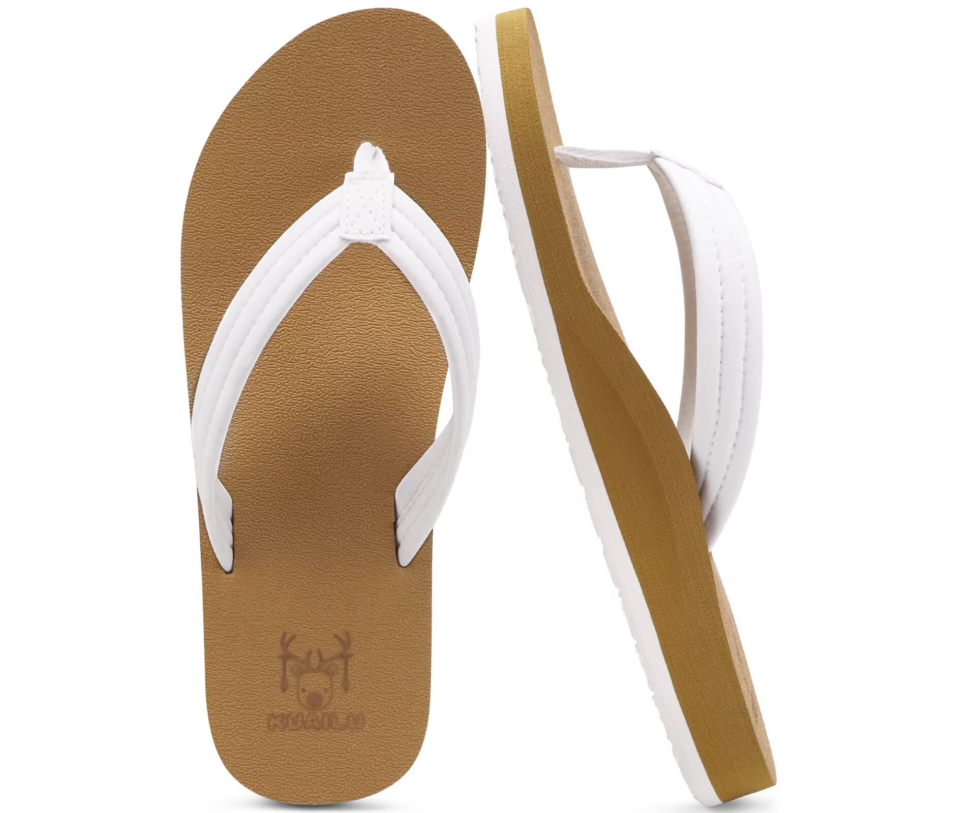 KuaiLu Women's Lightweight Arch-Support Thong Sandals