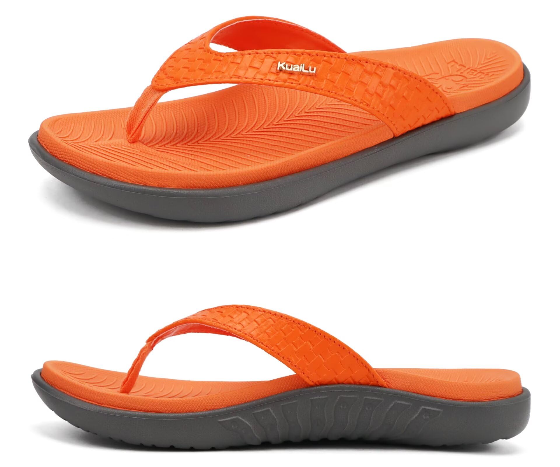 KuaiLu Womens Flip Flops Ladies Yoga Mat Comfortable Walking Thong Sandals With Plantar Fasciitis Arch Support Slip On Indoor Outdoor For Summer