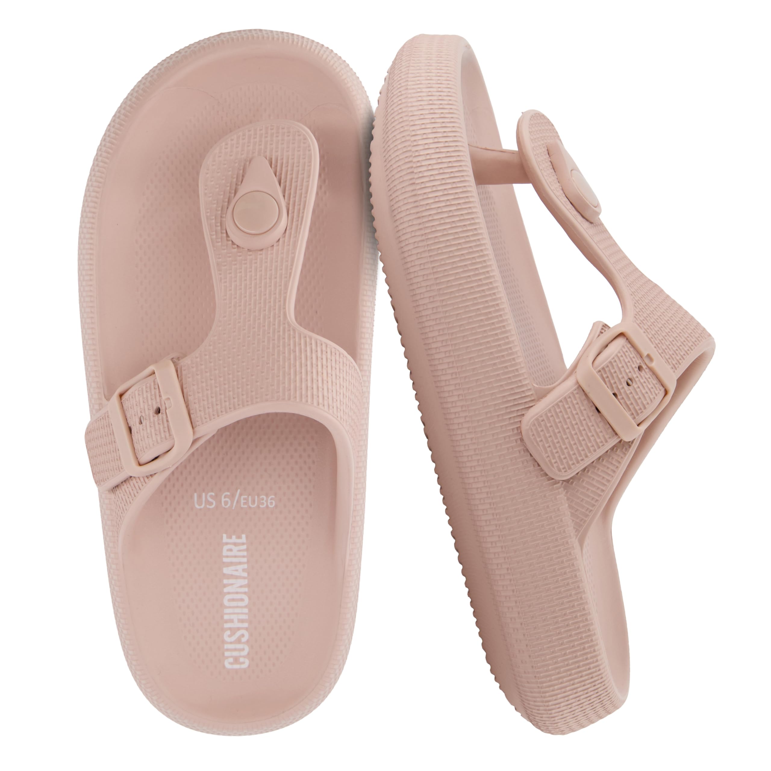 CUSHIONAIRE Women's Flo Recovery Thong Slide Sandals