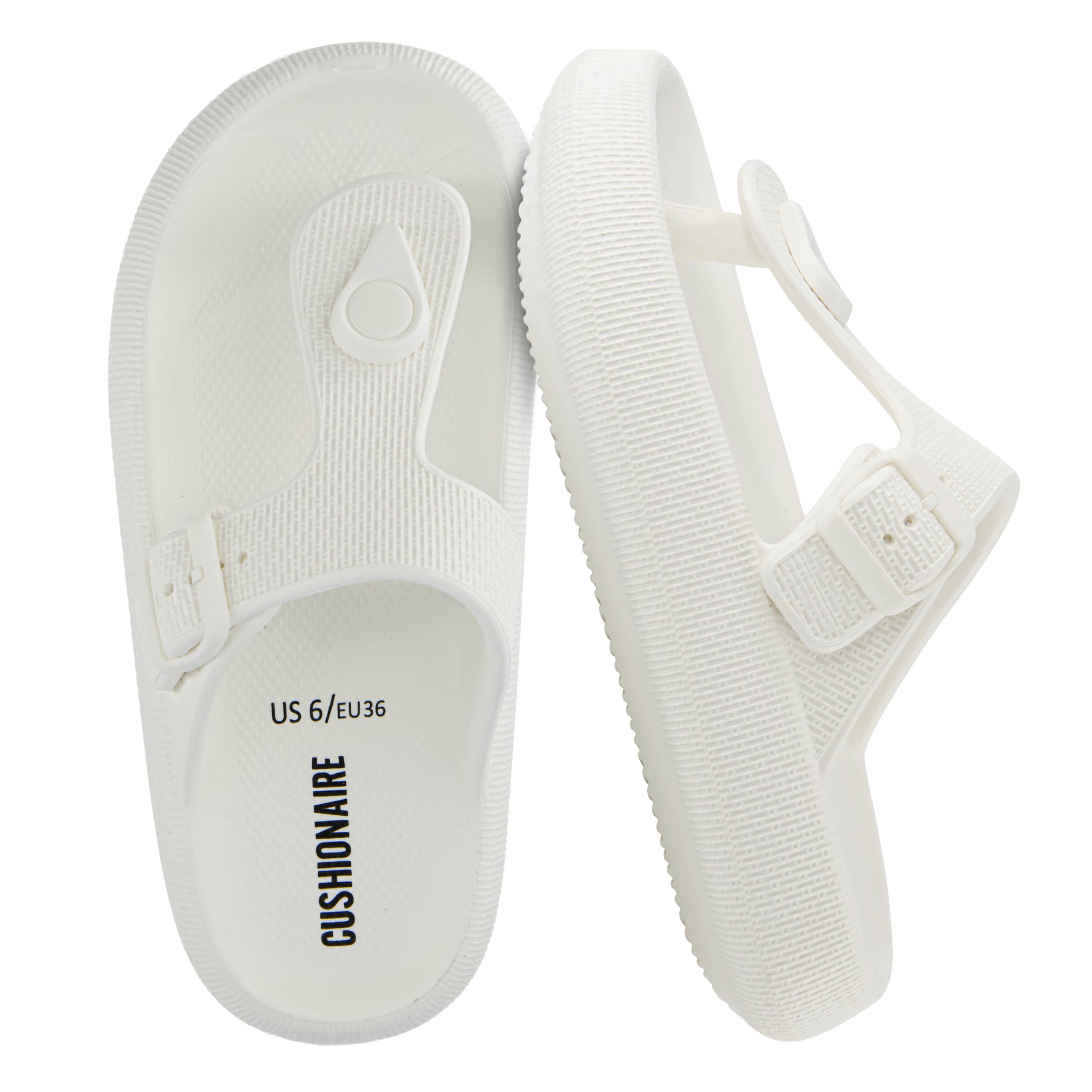 CUSHIONAIRE Women's Flo Recovery Thong Slide Sandals