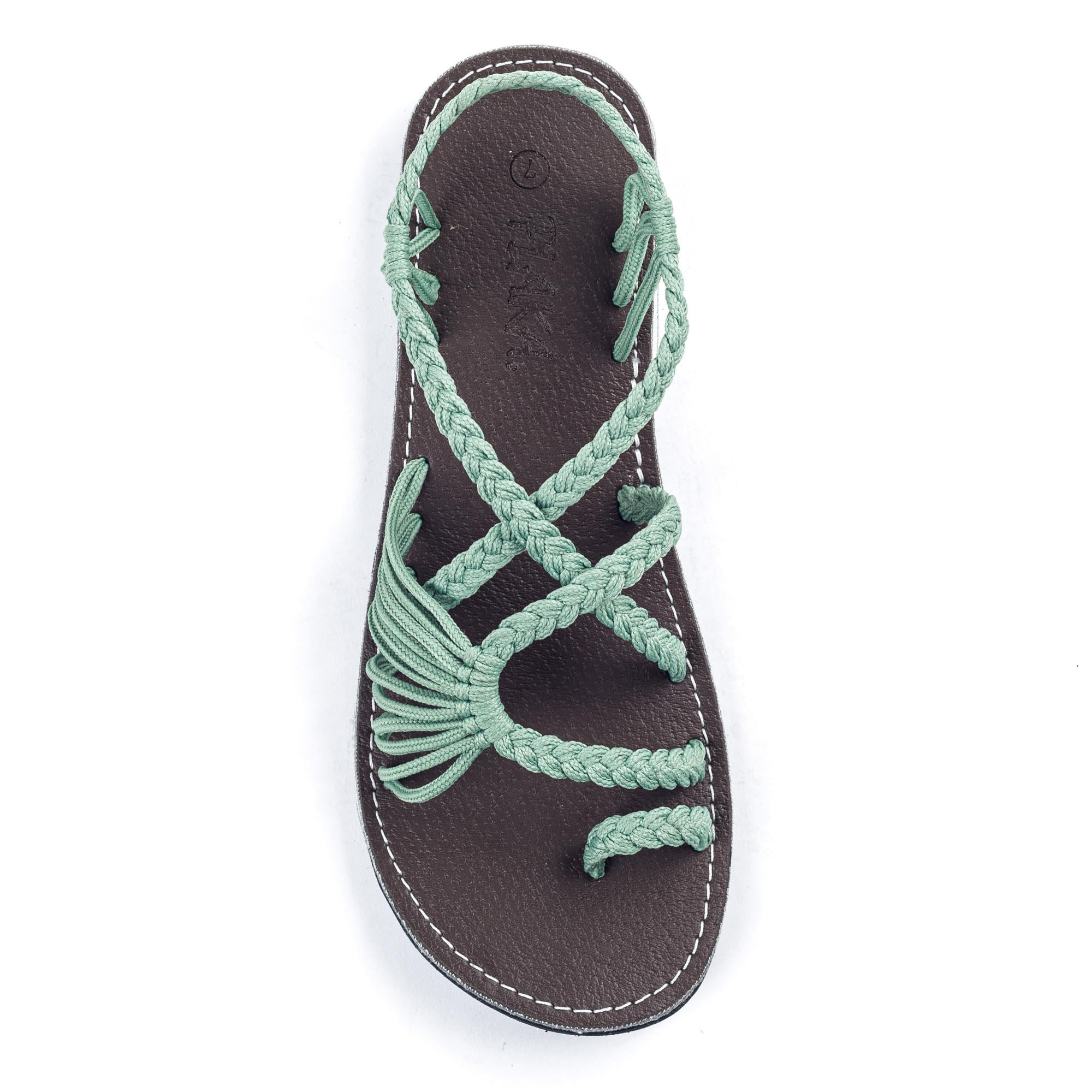 Plaka Women's Palm Leaf Flat Sandals for Summer Wear