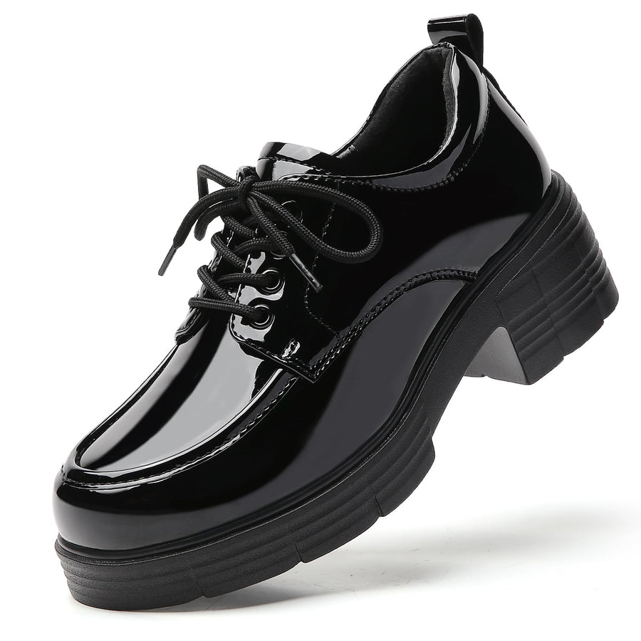 TKKAE Women's Chunky Platform Lace-Up Oxford Shoes