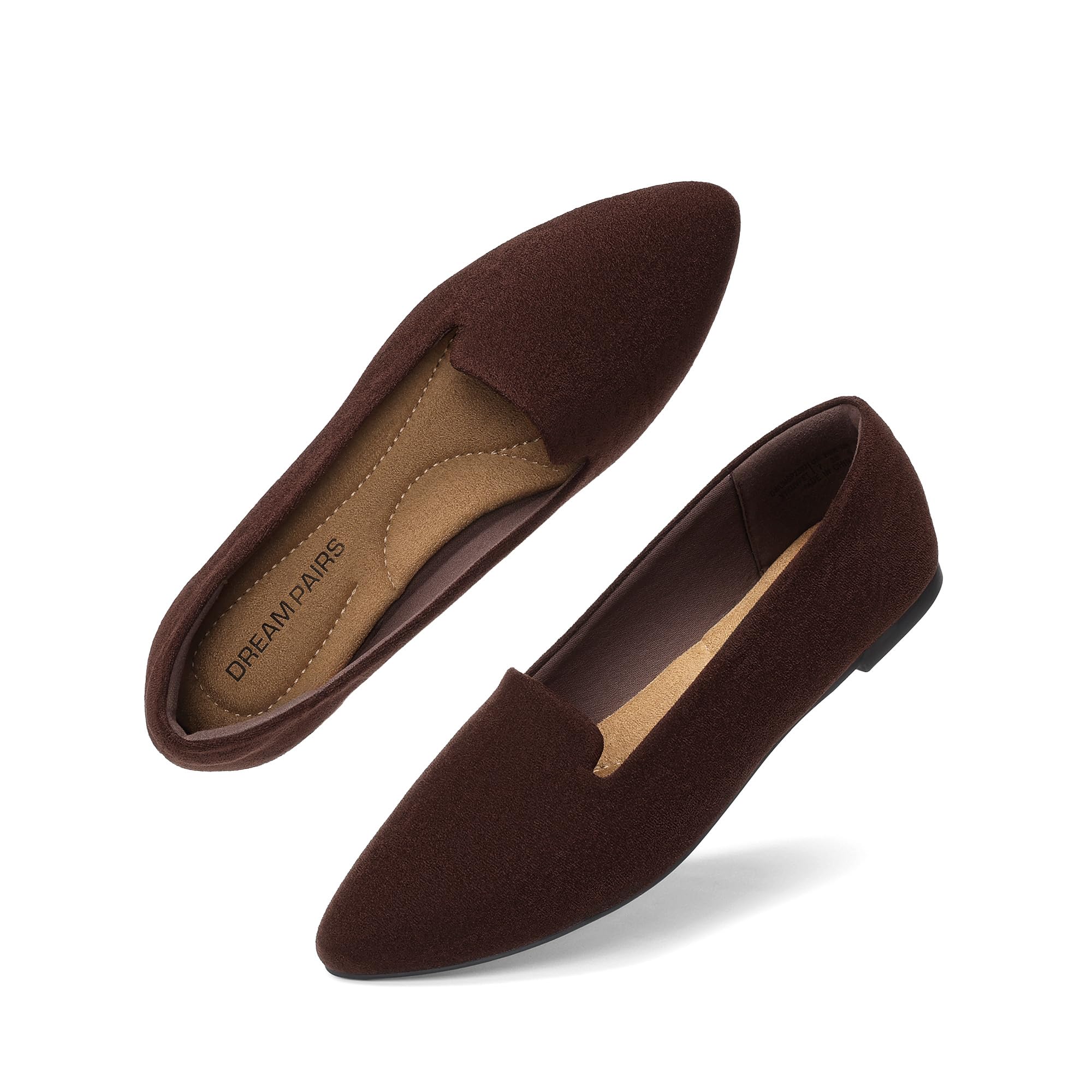 DREAM PAIRS Women's Pointed Toe Slip-On Dressy Flat Shoes Comfortable Business Casual Dress Shoes for Office Work
