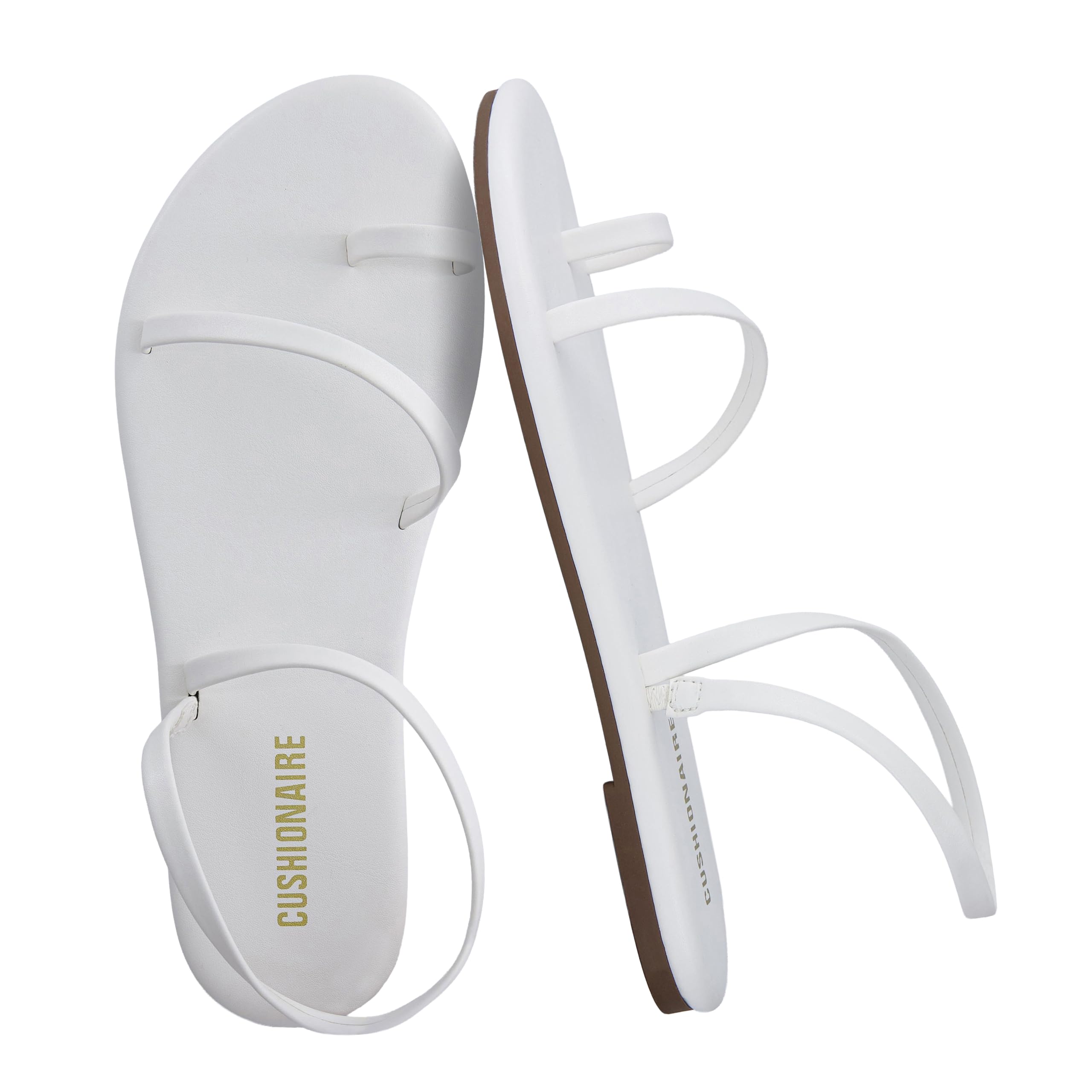 CUSHIONAIRE Women's CHAI Memory Foam Strappy Sandals